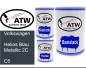 Preview: Volkswagen, Helios Blau Metallic 2C, C5: 500ml Lackdose + 500ml Klarlack + 250ml Härter - Set, von ATW Autoteile West.